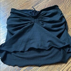 SHEIN Black Gathered Mini Skirt
